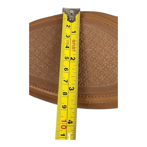 Tory Burch Minnie Royal Tan Leather Travel Ballet Flats Size 8M - Picture 9 of 13